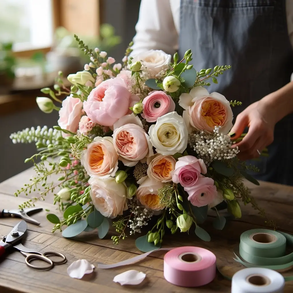 Custom floral bouquet arrangement